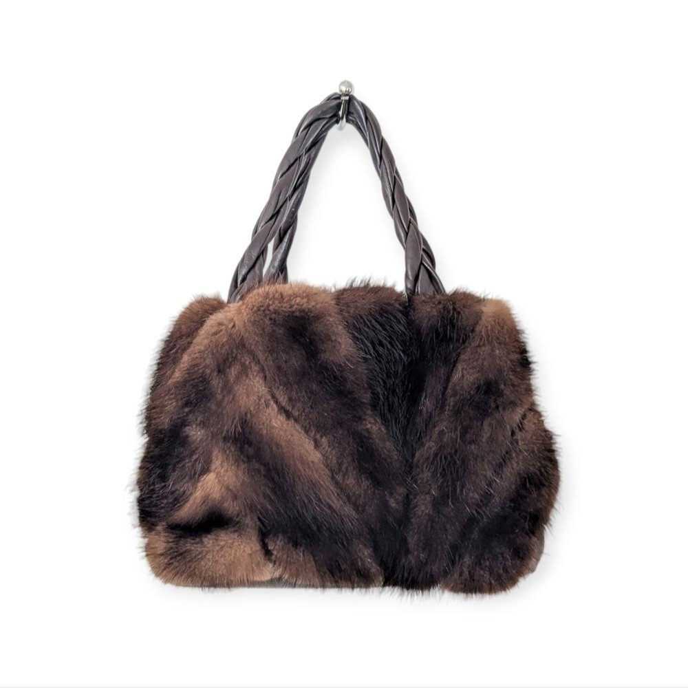 Paola Del Lungo Mink And Leather Bag